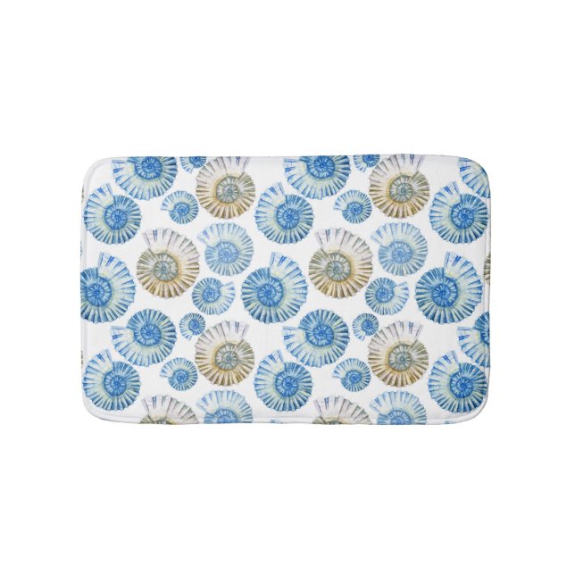 Pastel Seashell Pattern 2 Bathroom Mat (Front)