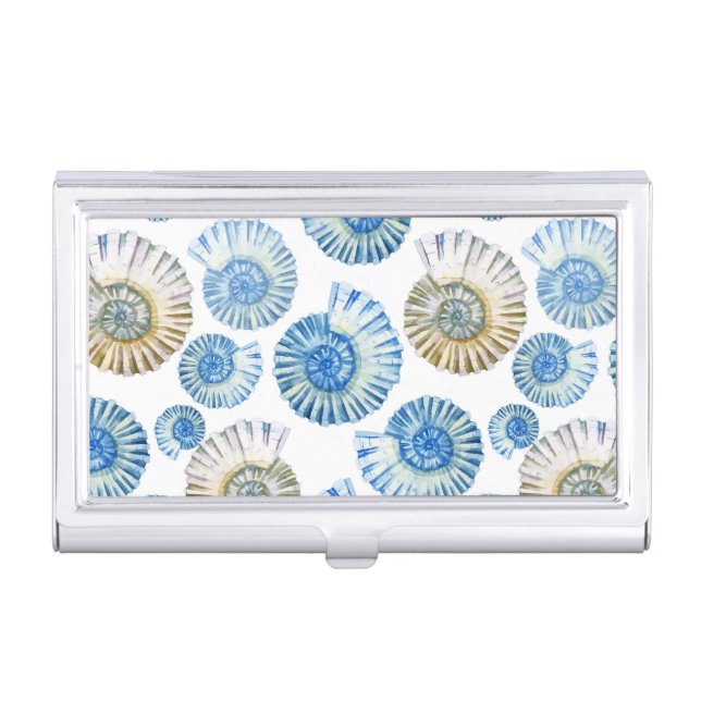 Pastel Seashell Pattern 2 Business Card Holder (Front)