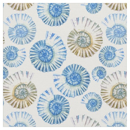 Pastel Seashell Pattern 2 Fabric