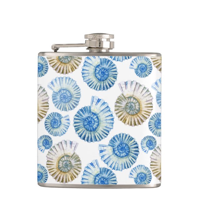 Pastel Seashell Pattern 2 Flask (Front)