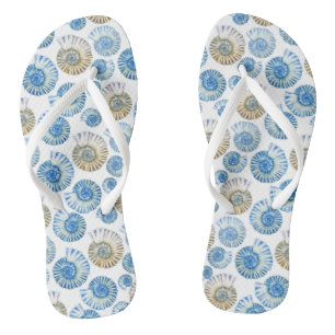 Pastel Seashell Pattern 2 Flip Flops