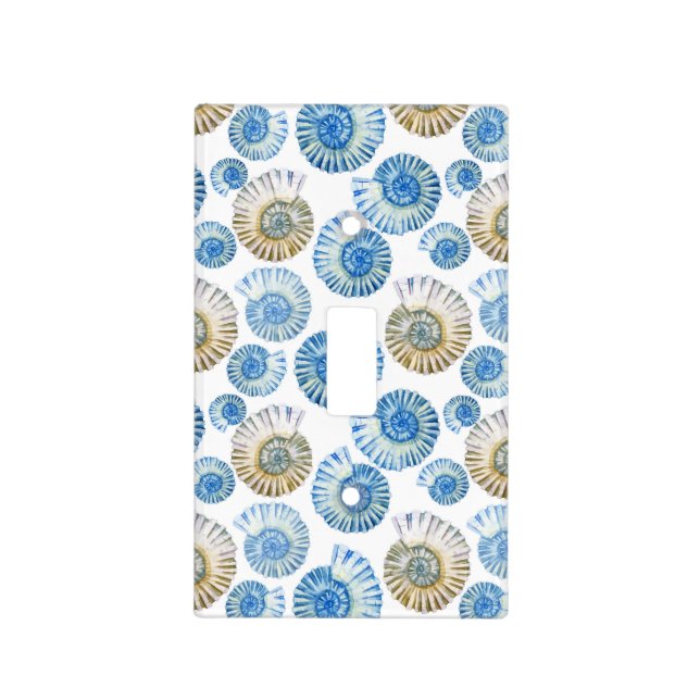 Pastel Seashell Pattern 2 Light Switch Cover (Front)
