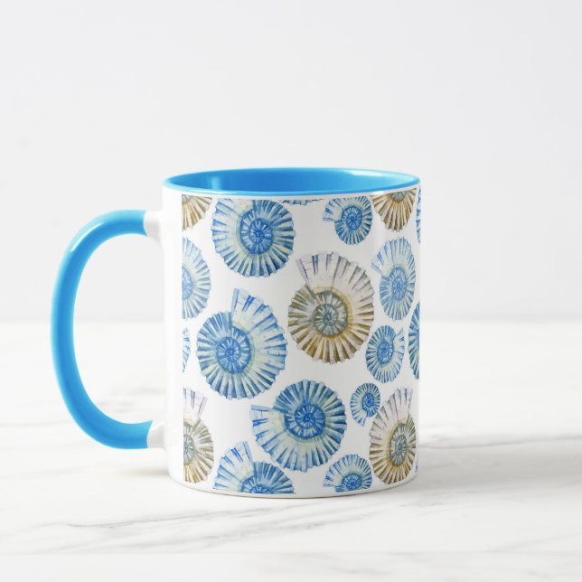 Pastel Seashell Pattern 2 Mug (Left)