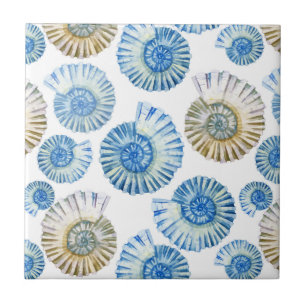 Pastel Seashell Pattern 2 Tile
