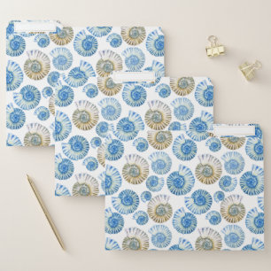Pastel Seashell Pattern File Folder