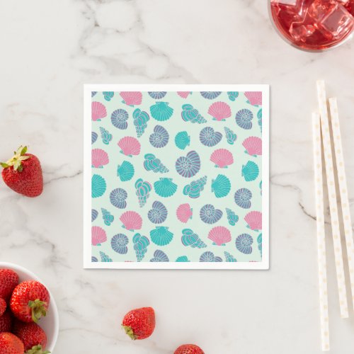 Pastel Seashell Pattern Napkins