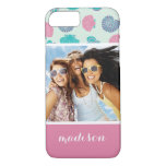 Pastel Seashell Pattern | Your Photo &amp; Name iPhone 8/7 Case