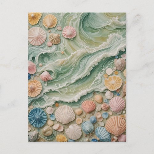 Pastel Seashells Postcard