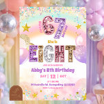 Pastel Sequin Glitter 67 Girl 8th Birthday Invitation<br><div class="desc">Pastel Sequin Glitter 67 Girl 8th Birthday Party Invitation,  She's Not 67 She's Eight Birthday Invite,  Editable 67 Meme Kids Birthday</div>