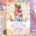 Pastel Sequin Glitter Capybara Bowling Birthday Invitation<br><div class="desc">Pastel Sequin Glitter Capybara Bowling Birthday Invitation,  It's A Capy Birthday Invite,  Colorful Capy Rainbow Birthday Party</div>