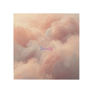 Pastel Serenity Dreamy Cloud Wood Wall Art
