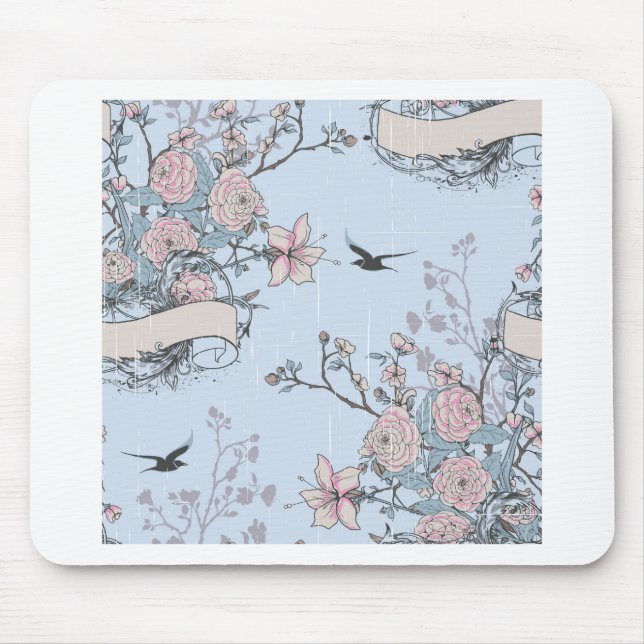 pastel shabby chic mouse pad (Front)