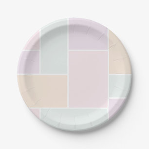Pastel Shade minimalist paint swatches Paper Plates