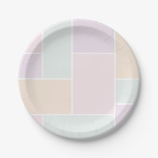 Pastel Shade minimalist paint swatches Paper Plates