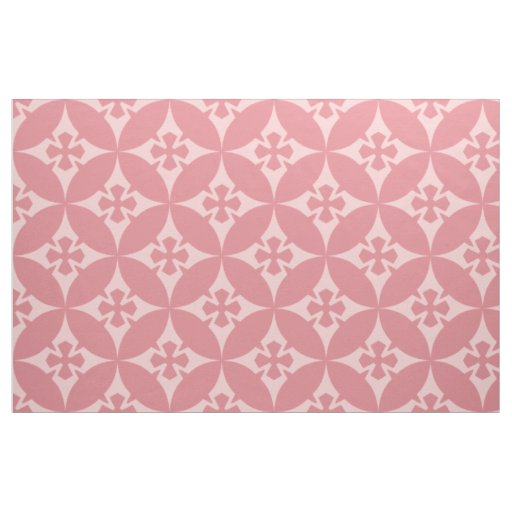 Pastel Shades Of Pink Retro Geometric Pattern Fabric