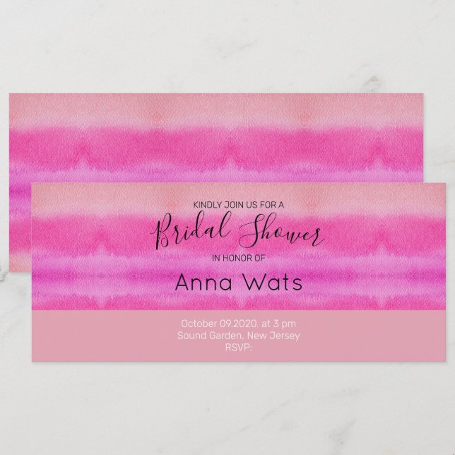 Pastel Shades Of Pink watercolor Hand-painted (Front/Back)