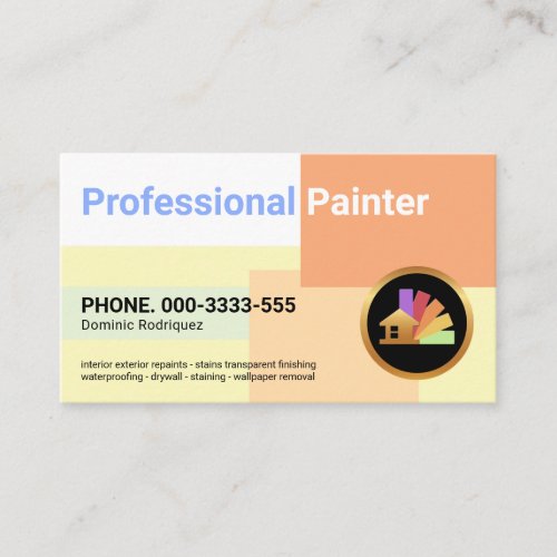 Pastel Shape Color Blocks Painter Business Card