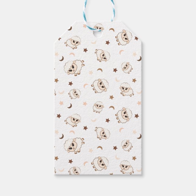 Pastel Sheep Pattern Gift Tags (Front)