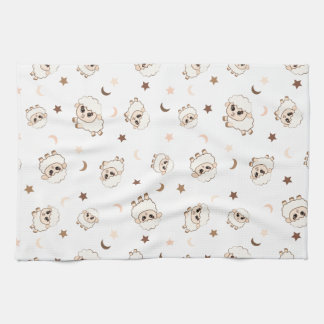 Pastel Sheep Pattern Kitchen Towel