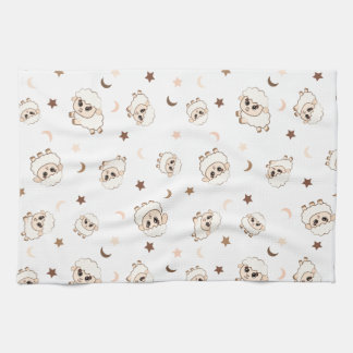 Pastel Sheep Pattern Kitchen Towel