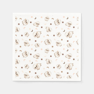 Pastel Sheep Pattern Napkins