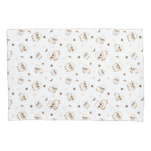 Pastel Sheep Pattern Pillow Case
