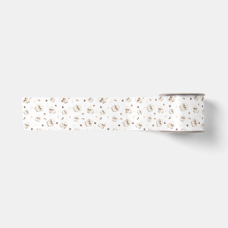 Pastel Sheep Pattern Satin Ribbon