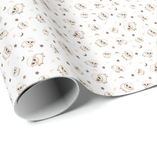 Pastel Sheep Pattern Wrapping Paper