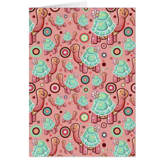 Pastel Shell Flower Tortoise Pattern Cards (Front)