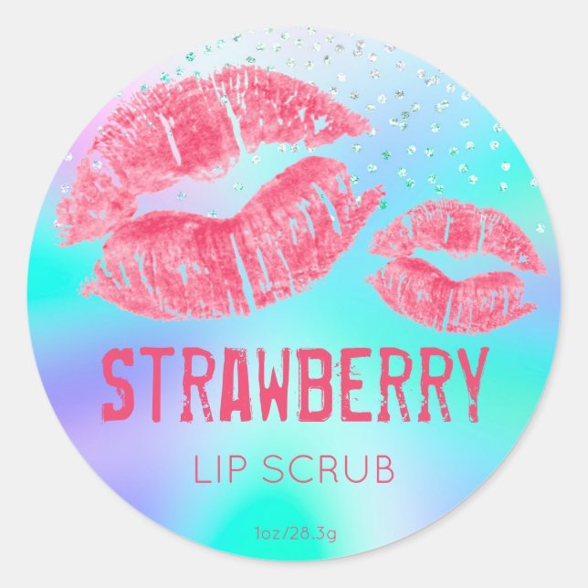 Pastel Shimmer Lip Scrub Product Label (Front)