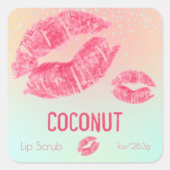 Pastel Shimmer Sugar Lip Scrub Product Label (Front)