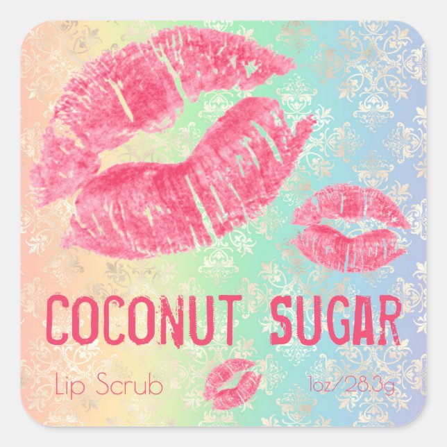 Pastel Shimmer Sugar Lip Scrub Product Label (Front)