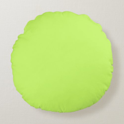 Pastel Shrbert Green  solid plain color Custom Round Pillow