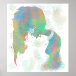 Pastel Silhouette Poster at Zazzle