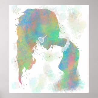 Pastel Silhouette Poster