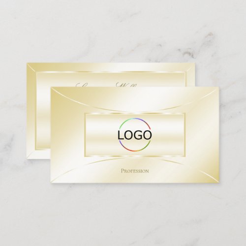 Pastel Silk Gold Decorative Luxurious with Logo Business Card