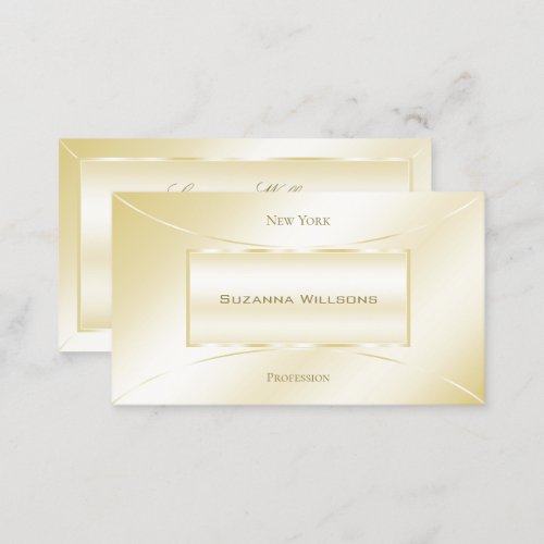 Pastel Silk Gold Luxurious Decorated and Stylish Business Card