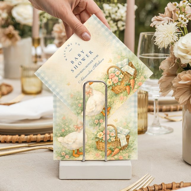 Pastel Silly Goose Farm Baby Shower Napkins (Creator Uploaded)