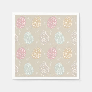 Pastel Simple Easter Eggs Napkins