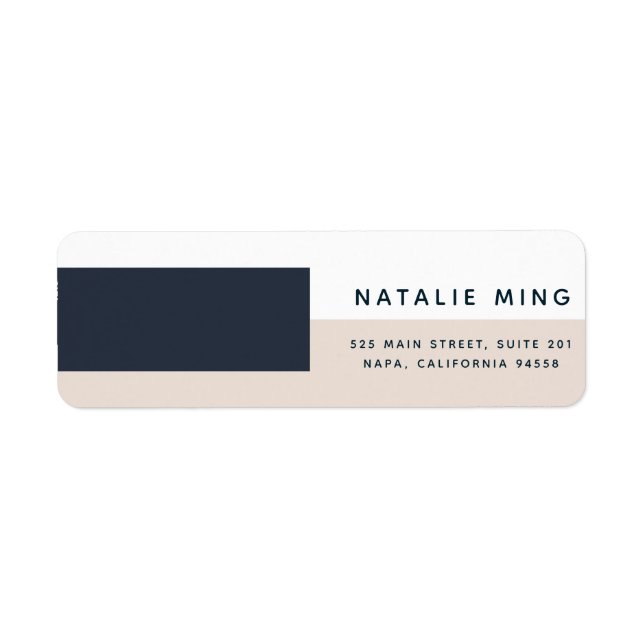 Pastel Simple Modern Geometric Label (Front)