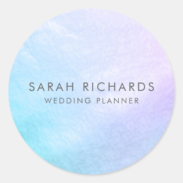 Pastel Simple Mother of Pearl Classic Round Sticker (Front)