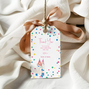 Pastel Sisters Joint Birthday Party Gift Tags