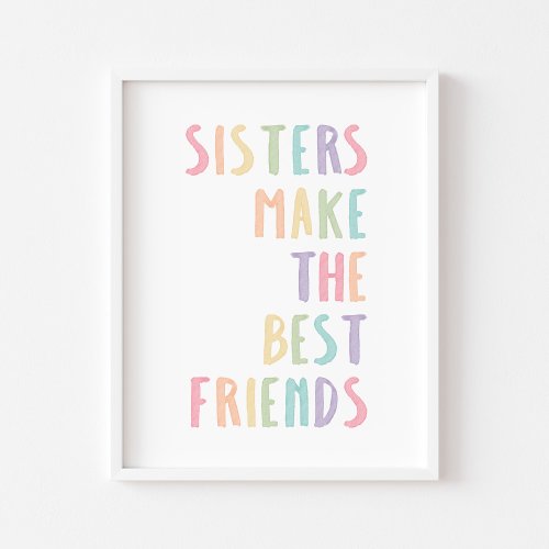 Pastel sisters make the best friends print