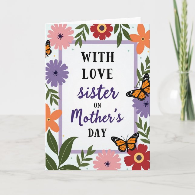 Pastel Sisters Mothers Day Card (Front)