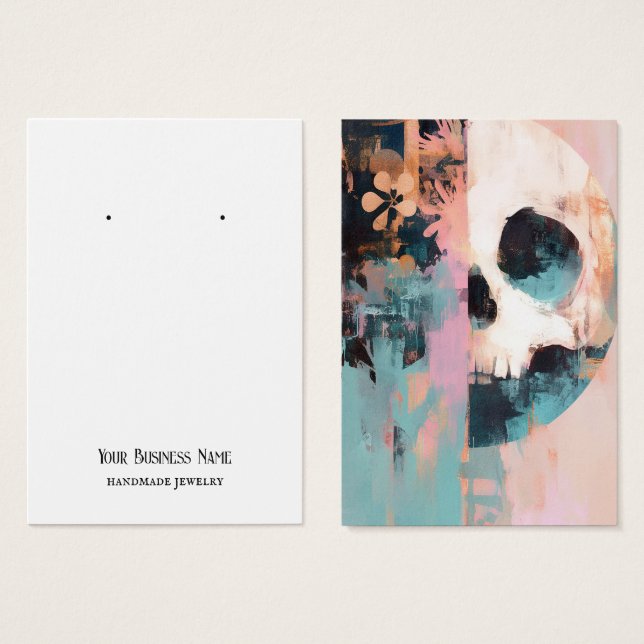 Pastel Skull Earring Display Card (Front & Back)