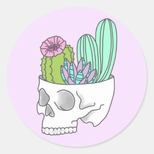 Pastel Skull Sticker