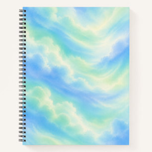 Pastel Sky Aesthetic Notebook Dreamy Blue Clouds