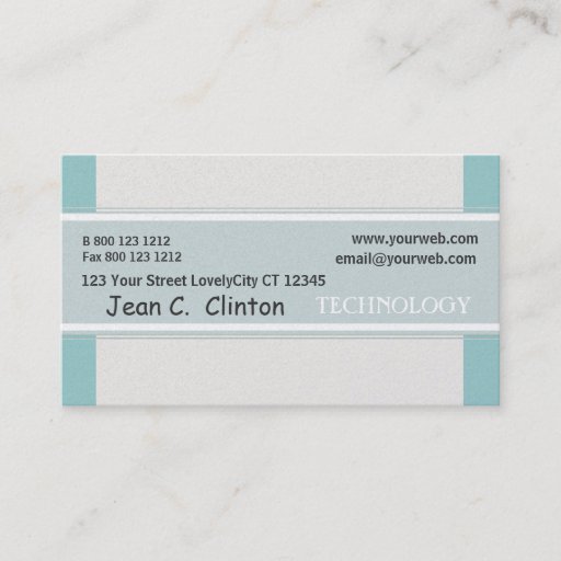 Customizable Promotional Sky Blue Business Card