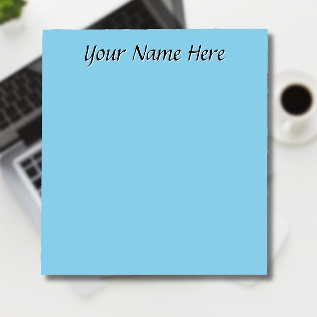 Pastel Sky Blue Unique Personalized Teacher Gifts Notepad (Creator Uploaded)