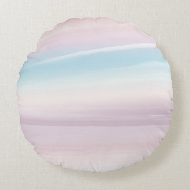 Pastel Sky Dream 3 Round Pillow (Front)